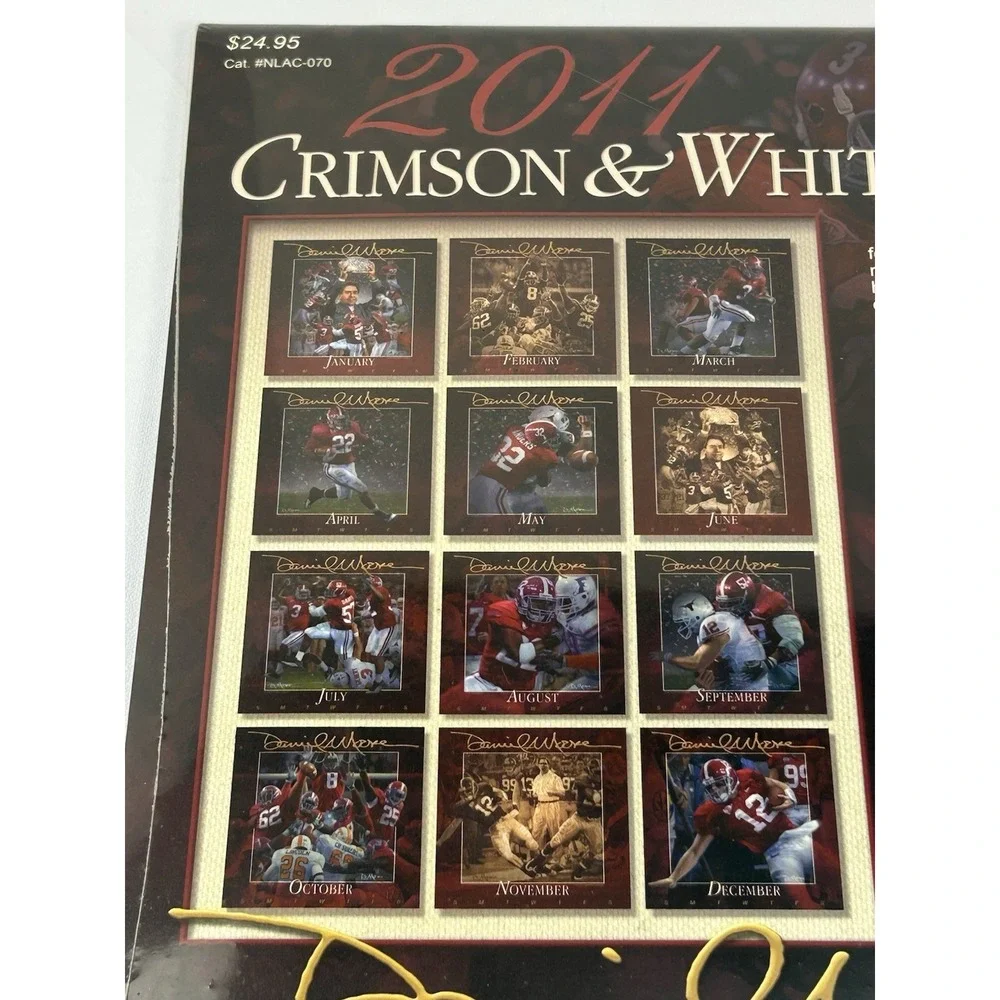 2011 Alabama Crimson & White Calendar Daniel Moore Art Football NEW Sealed